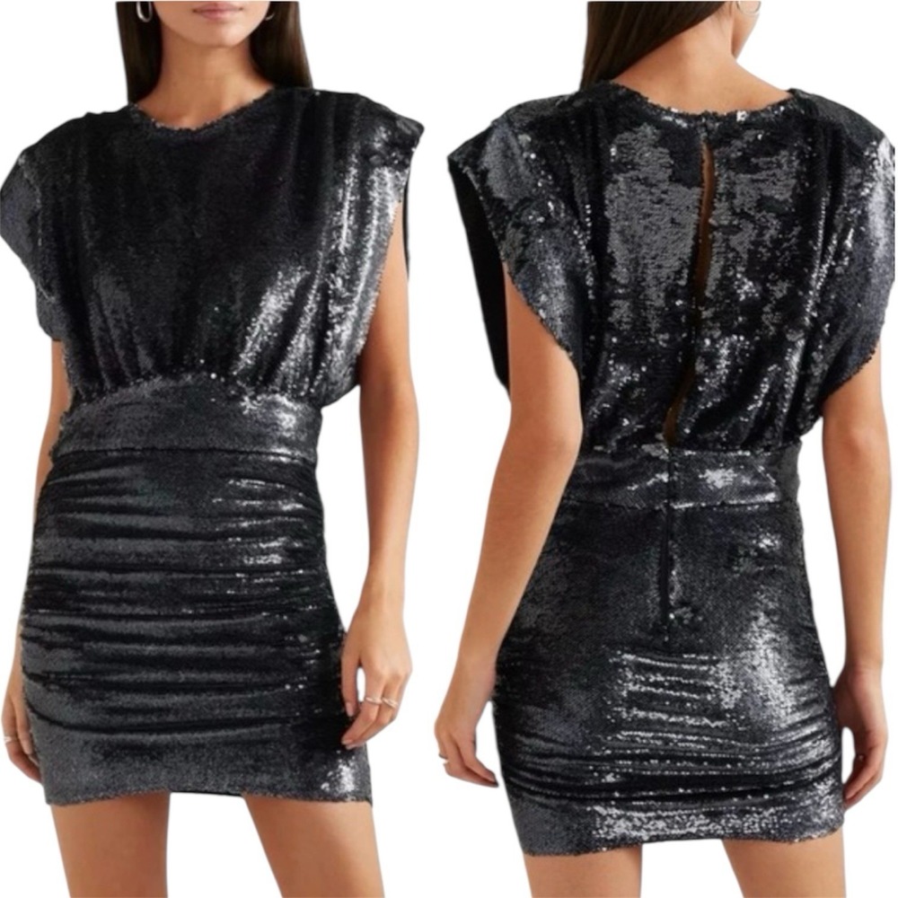 IRO Metallic Sequin Mini‎ Dress Size 36